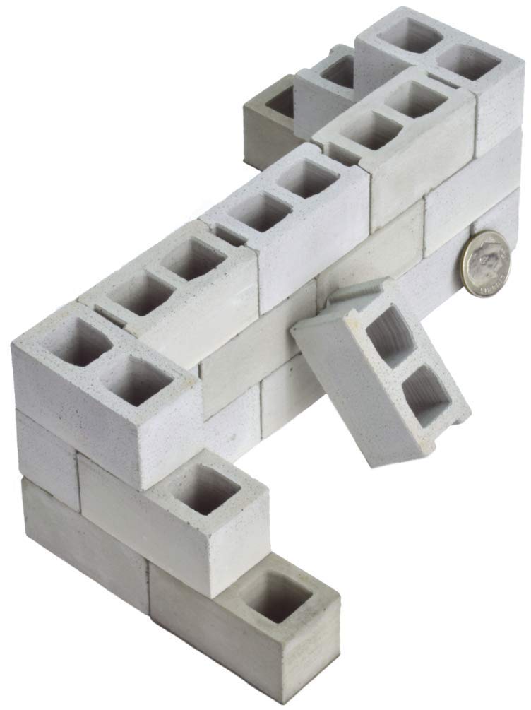 Acacia Grove Miniature Cinder Block Mold, Silicone Rubber (1:10 Scale)