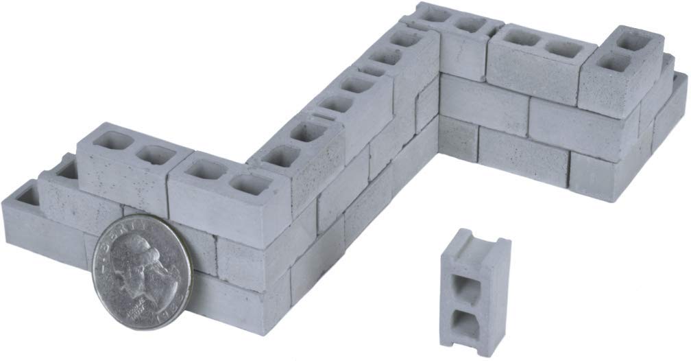 Acacia Grove Miniature Cinder Block Mold, Silicone Rubber (1:18 Scale)
