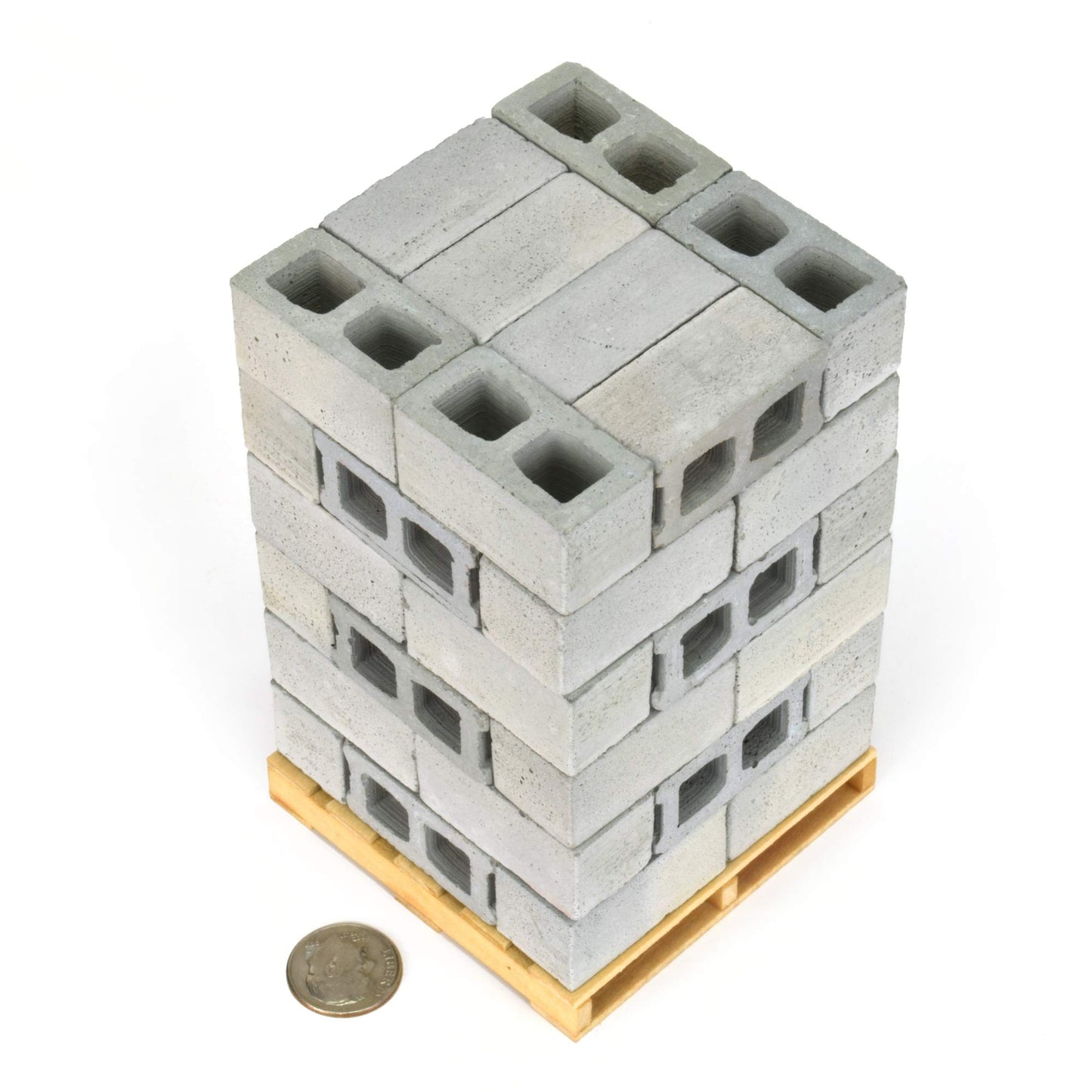 Acacia Grove Mini Cinder Blocks with Pallet, 1/12 Scale
