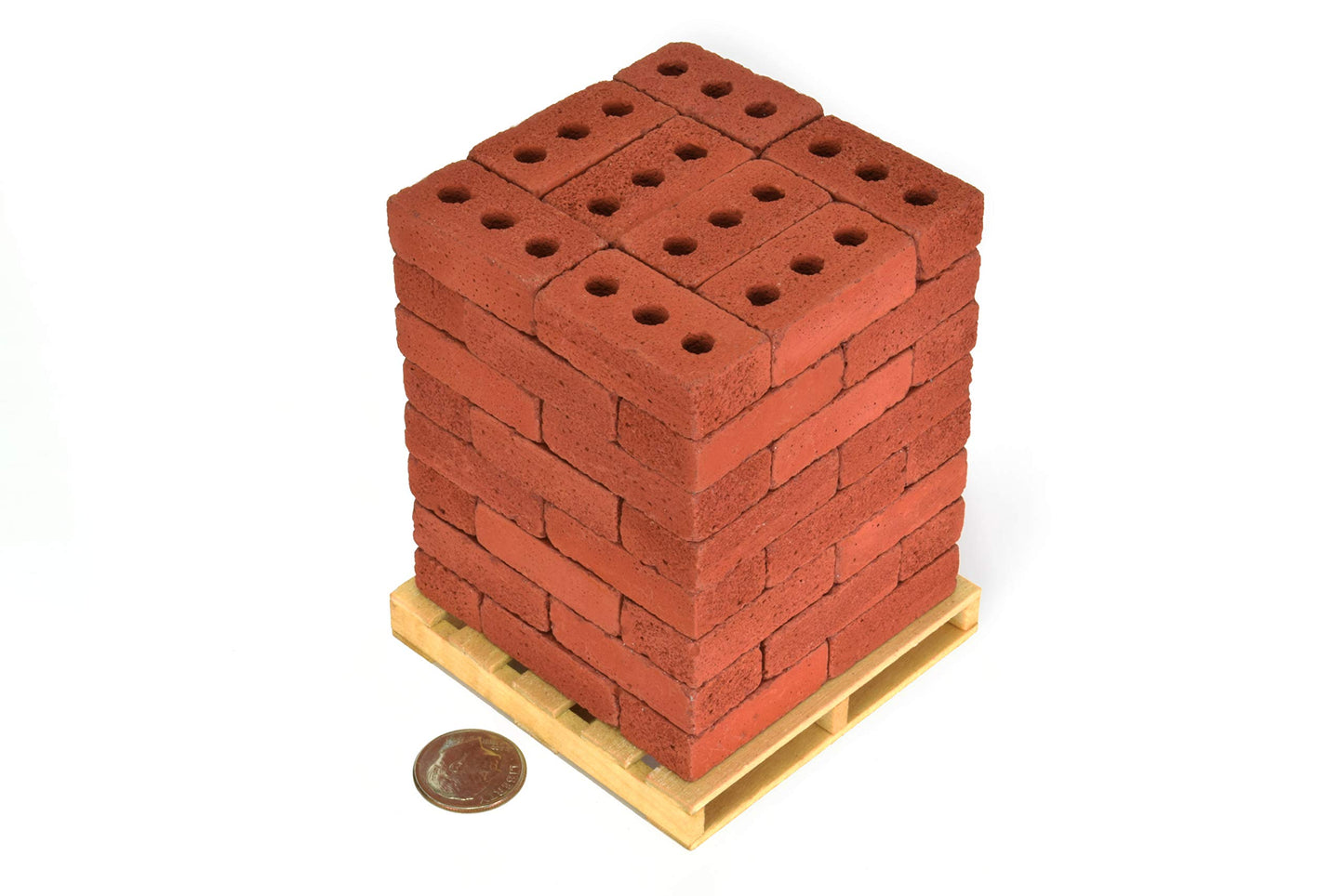 Acacia Grove Mini Red Bricks with Pallet, 1/6 Scale