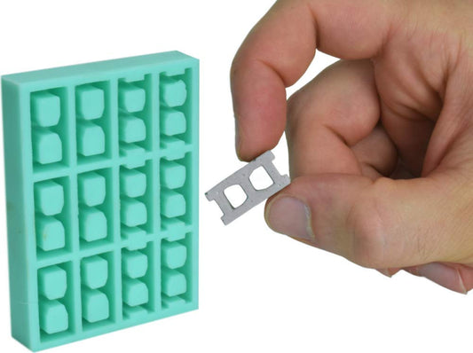 Acacia Grove Miniature Cinder Block Mold, Silicone Rubber (1:18 Scale)